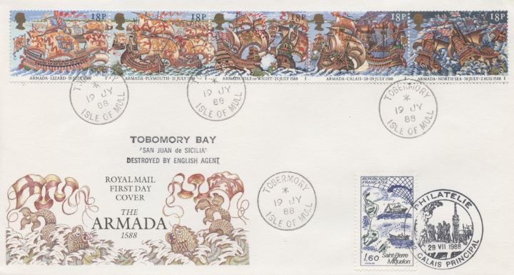 Spanish Armada, Covers with additional stamps