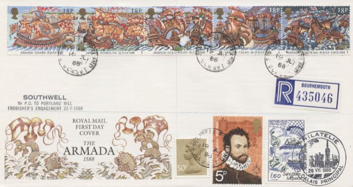 Spanish Armada, Covers with additional stamps