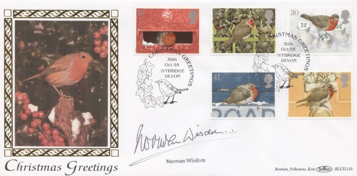 Christmas 1995, Norman Wisdom signed