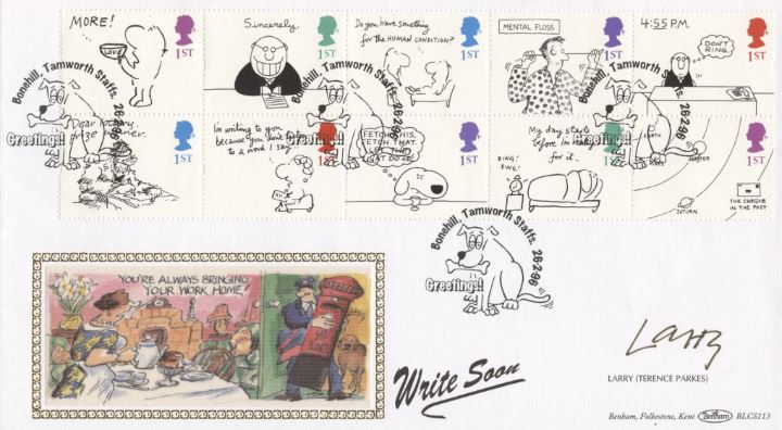 Cartoons (Greetings), Signed Cover
