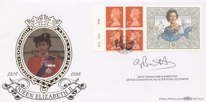 Window: Queen's 70th Birthday, Signed Cover