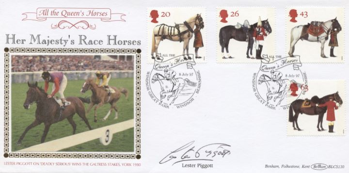 All the Queen's Horses, Lester Piggott signed