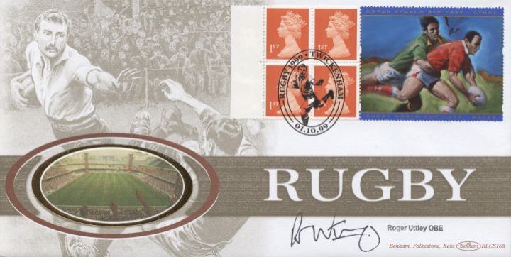 Window: Rugby World Cup, Roger Uttley signed