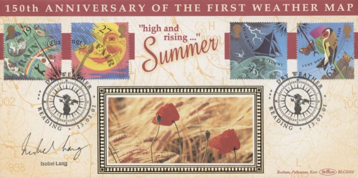 The Weather: Stamps, Isobel Lang signed