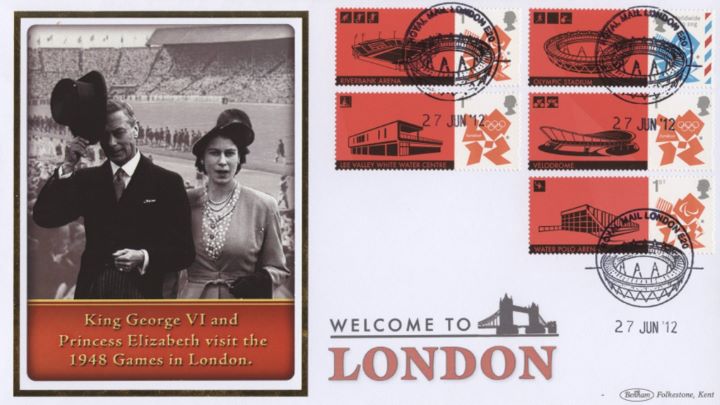 Olympic Venues: Generic Sheet, King George VI & Princess Elizabeth at 1948 Games