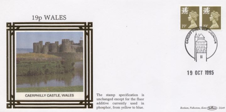 Wales 19p, 25p, 30p, 41p, Caerphilly Castle