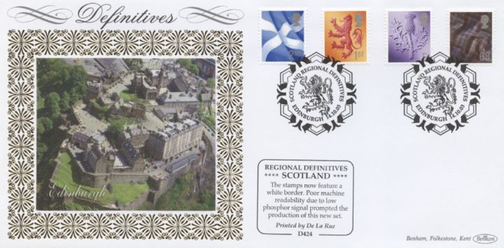 Scotland (white borders) 2nd, 1st, E, 68p, Edinburgh