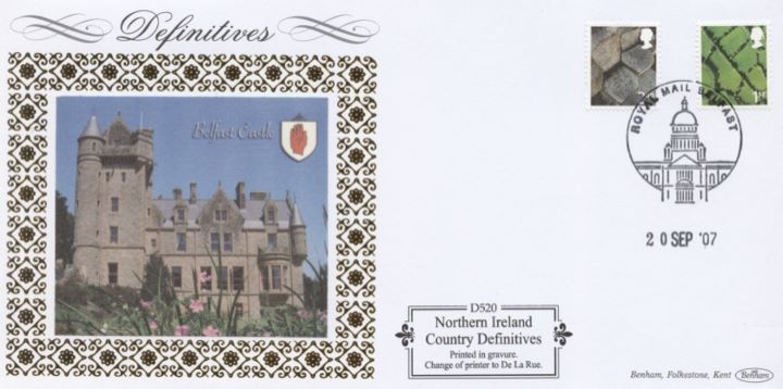 Northern Ireland (white borders) 2nd, 1st, E, 68p, Belfast Castle