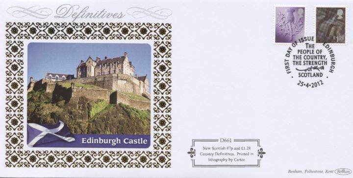 Scotland 87p, £1.28, Edinburgh Castle