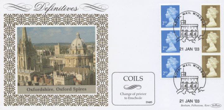 Machins (EP): Gold Stamps: 1st Self Adhesive, Oxford Spires