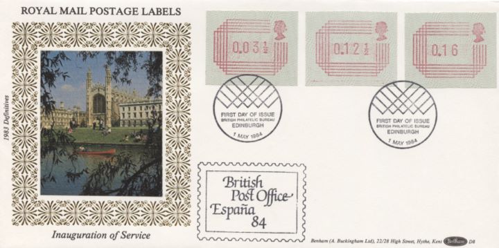 32 values 1/2p to 16p [Frama Labels], Inauguration of Service