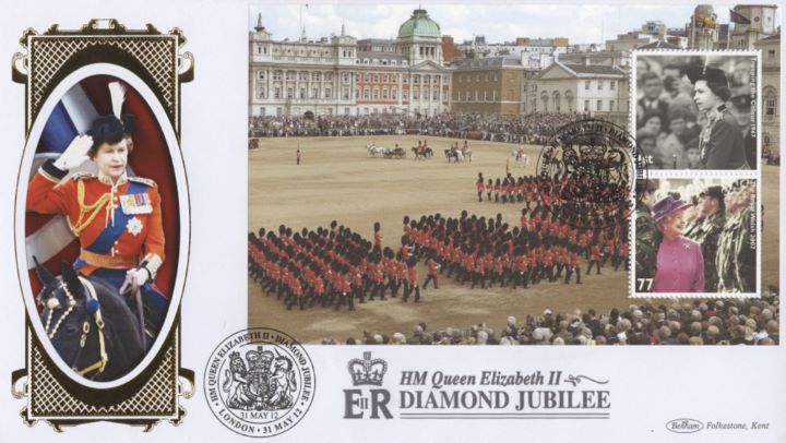 PSB: Diamond Jubilee - Pane 2, HM The Queen on Horseback