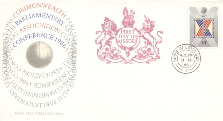 Parliament 1986, Royal Mail covers with cds Postmarks