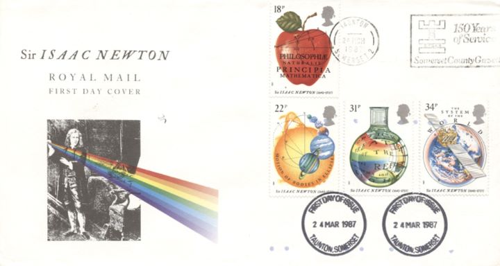 Sir Isaac Newton, Slogan Postmarks