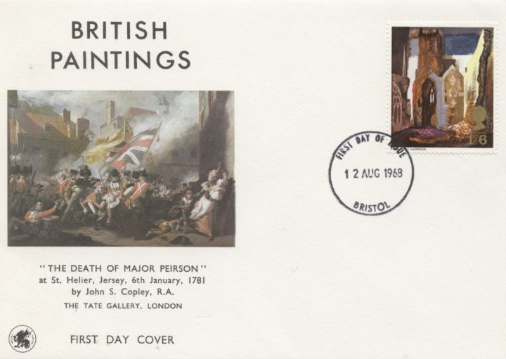 British Paintings 1968, Single Stamp Covers