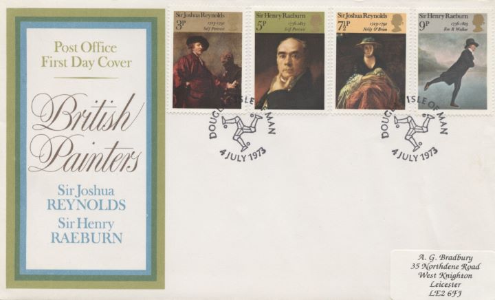 British Paintings 1973, Rare Postmark!