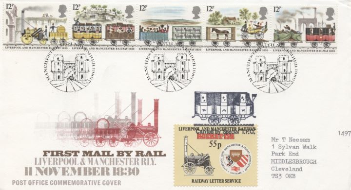 First Mail by Rail, Liverpool and Manchester Railway