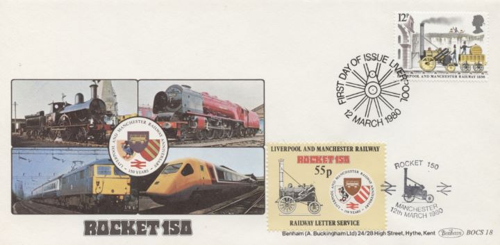 Liverpool & Manchester Rly, Single Stamp Covers