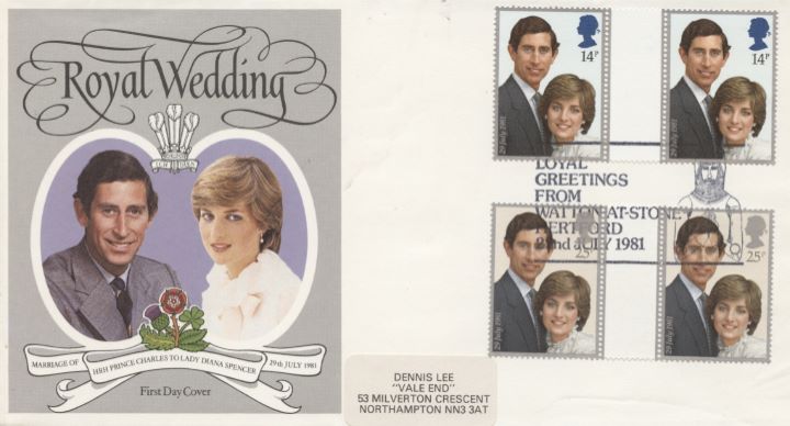 Royal Wedding 1981, Gutter Pairs | First Day Cover / BFDC