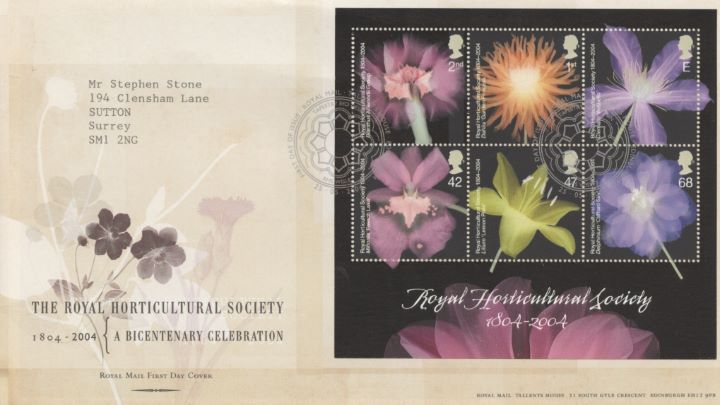 Royal Horticultural Society: Miniature Sheet, Special Handstamps