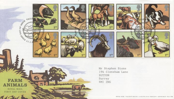 Farm Animals, Special Handstamps