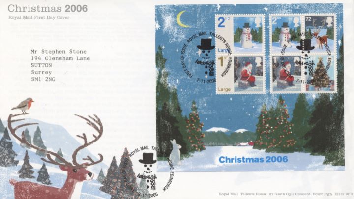 Christmas 2006: Miniature Sheet, Special Handstamp