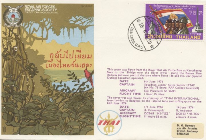 RAF Escaping Society, Thailand Stamp