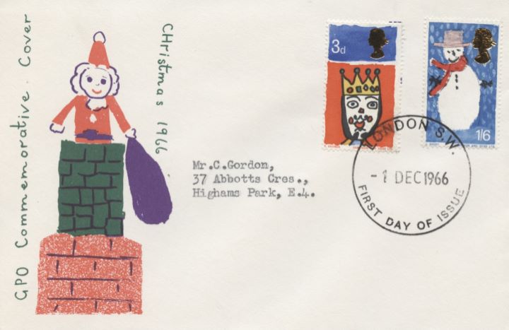 Christmas 1966, Britain's First Christmas Stamps