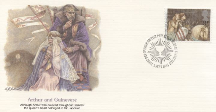 Arthurian Legend, Single Stamp Covers