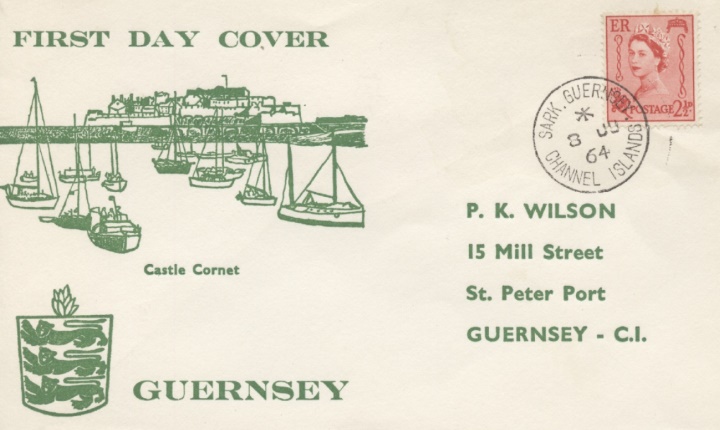 Guernsey 2 1/2d Red, Castle Cornet
