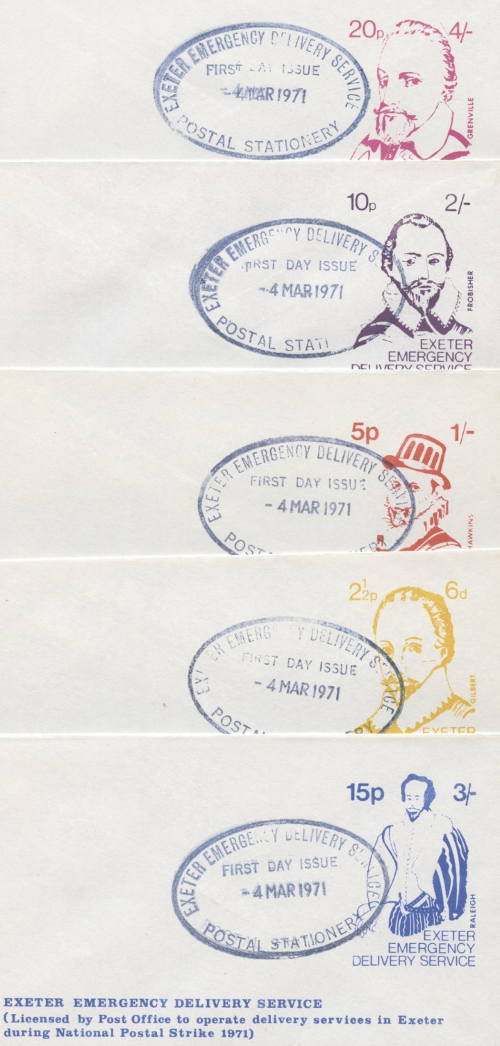 Exeter Emergency Delivery Service, Set of 5 Covers