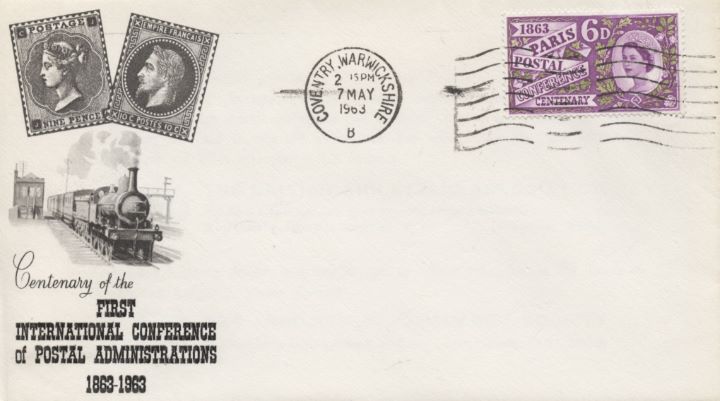 Paris Postal Conference (Phosphor), Various pmks