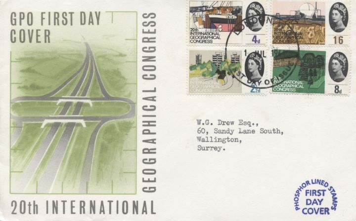 Geographical Congress (Phosphor), GPO FDC