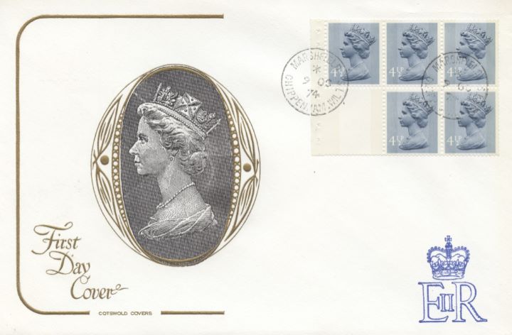 Stitched: New Design: 45p Coins 3 (Elizabeth I Crown), HM The Queen