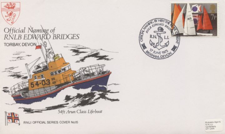Official Naming, RNLB Edward Bridges | First Day Cover / BFDC