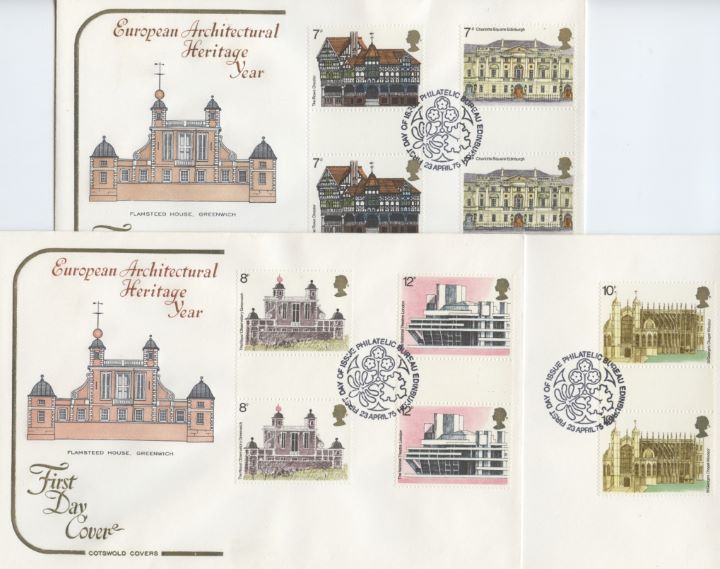 European Architectural Heritage Year, Set of 3 Gutter Pairs