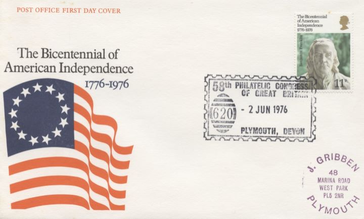 USA Bicentenary: 11p, American Flag