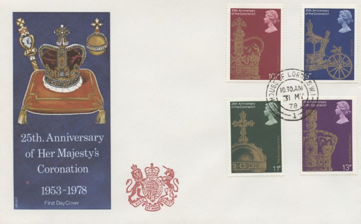 Coronation 25th Anniversary, House of Lords Cachet