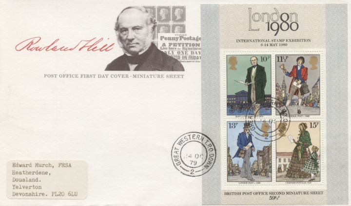 Rowland Hill: Miniature Sheet, Rowland Hill