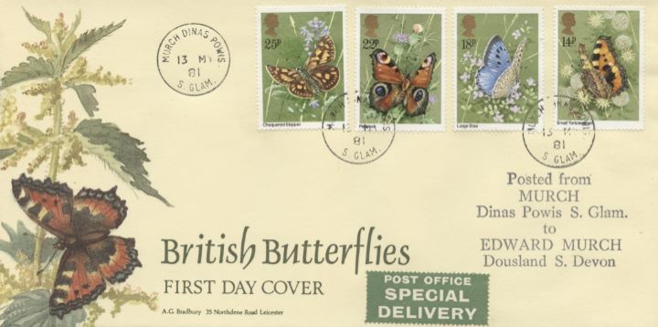 Butterflies, CDS Postmarks