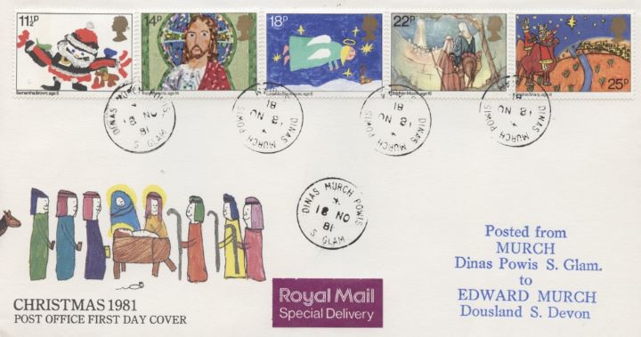 Christmas 1981, CDS postmarks