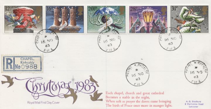 Christmas 1983, Circular Date Stamps