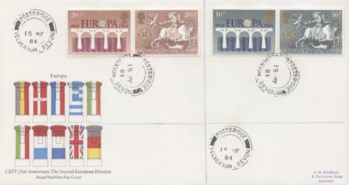 Europa 1984, Post Boxes and Flags