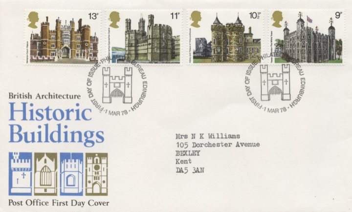 Historic Buildings: Stamps, Raven Cachet