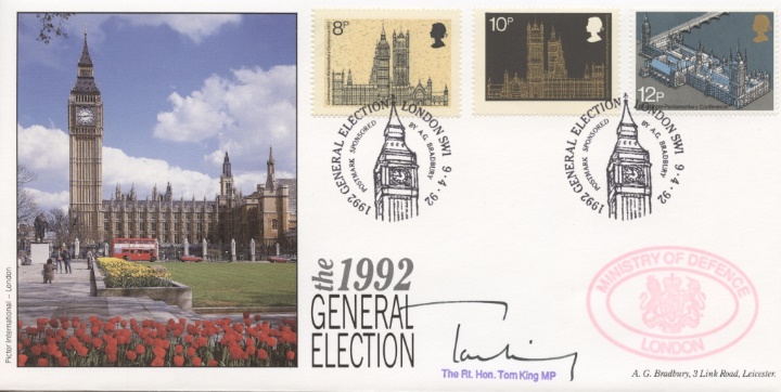 The 1992 General Election, Signed covers