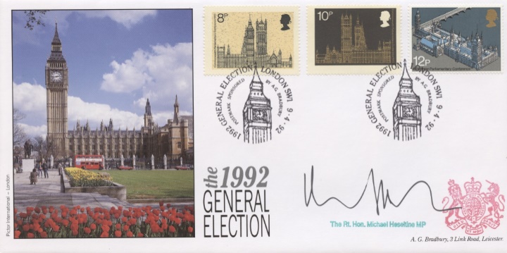 The 1992 General Election, Signed covers