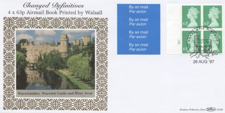 Window: New Contents: Airmail Olympics £2.52, Warwick Castle