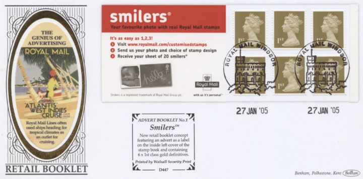 Self Adhesive: 6 x 1st Smilers Advert No.1, West Indies Cruise Ad