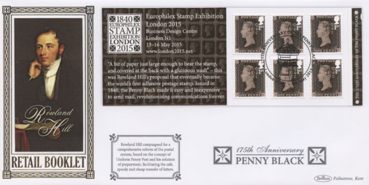 Self Adhesive: Penny Black: 6 x 1st, Rowland Hill