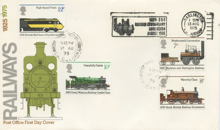 Stockton & Darlington Railway, Rare Darlington Slogan Postmark